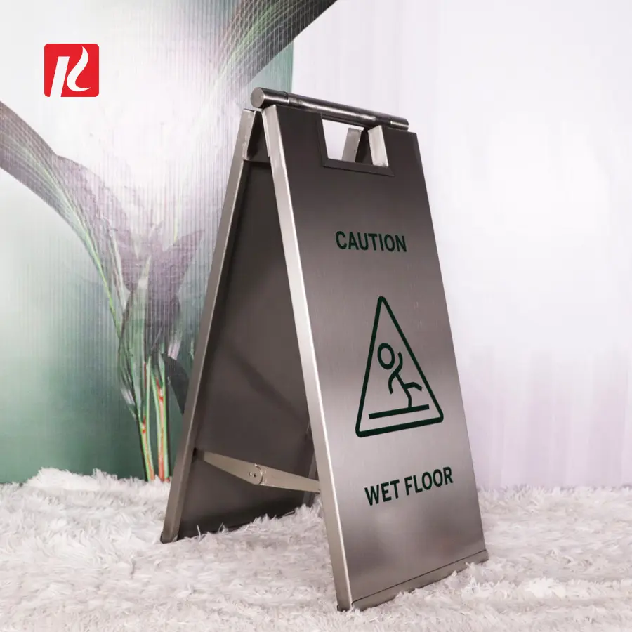 Customized A-shape No Parking Carefully Slide Safety Caution Warning Signs (1).jpg