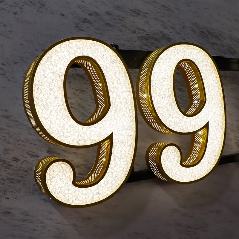 Customized outdoor indoor Diamond surface Luminous letters Signage Led sign (4).JPG