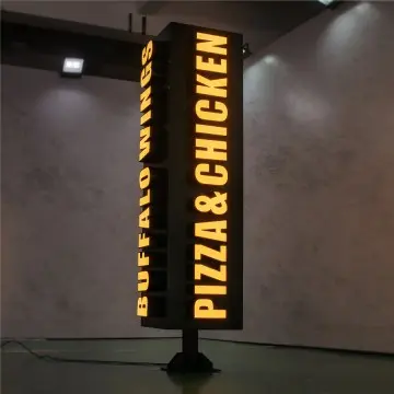 3D Illuminated Sign Letters 360° LED Lights 4 Side Advertising Signs