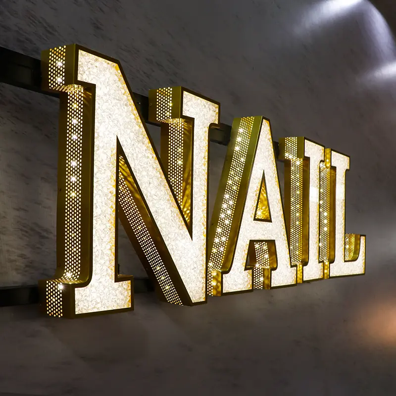 Customized outdoor indoor Diamond surface Luminous letters Signage Led sign (1).JPG