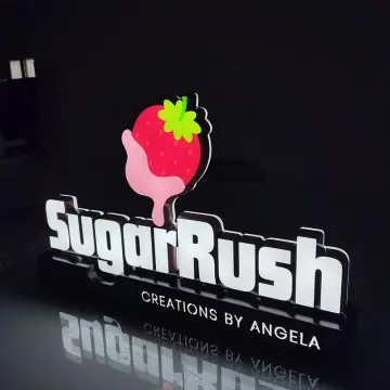 Custom factory luminous sign Table Top LED Sign brand logo signage