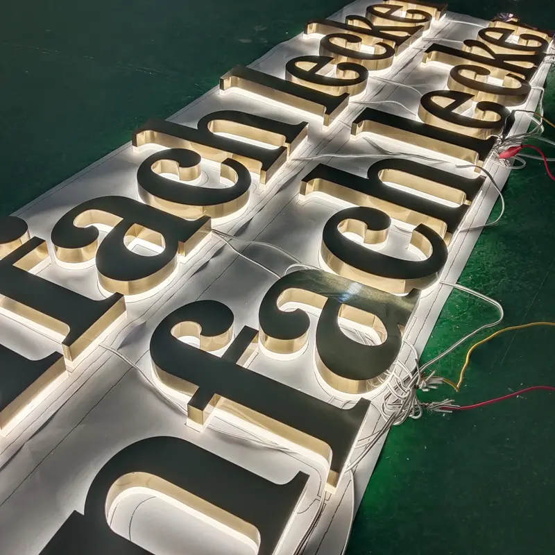 Stainless steel backlit Letters signage (4)