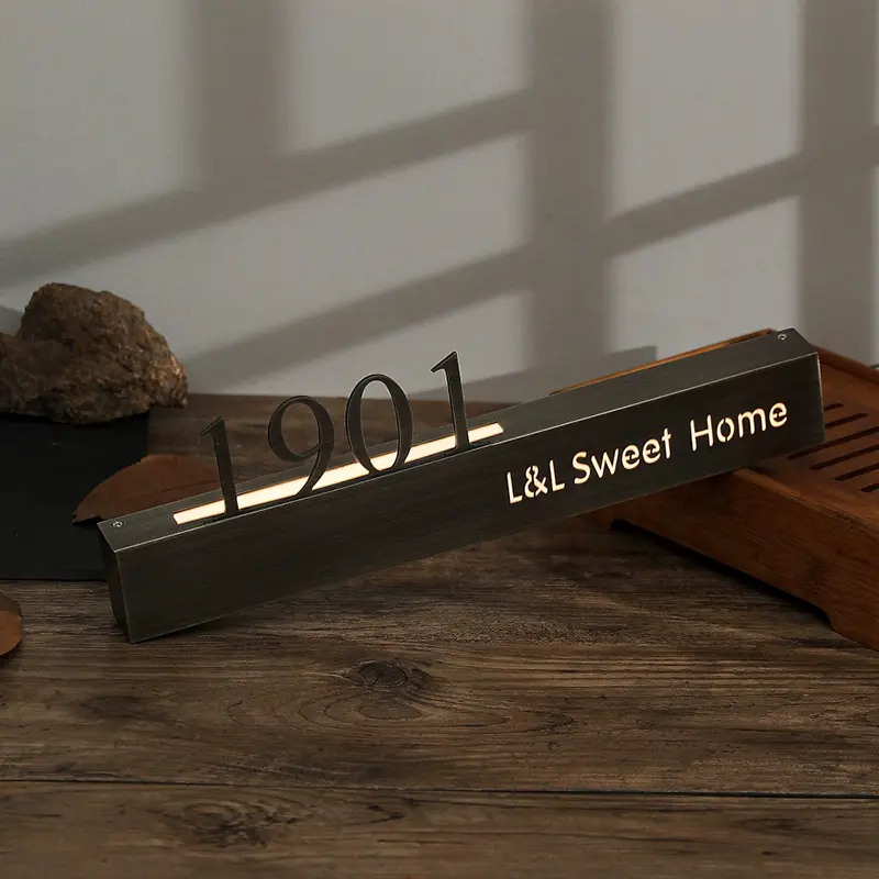 Factory supply LED door sign house number signage doorplate sign (1)