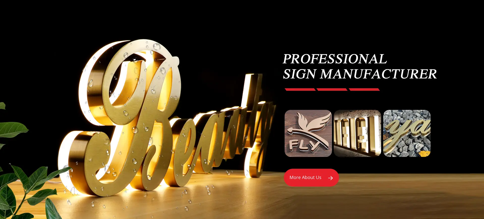 Luminous channel letters sign