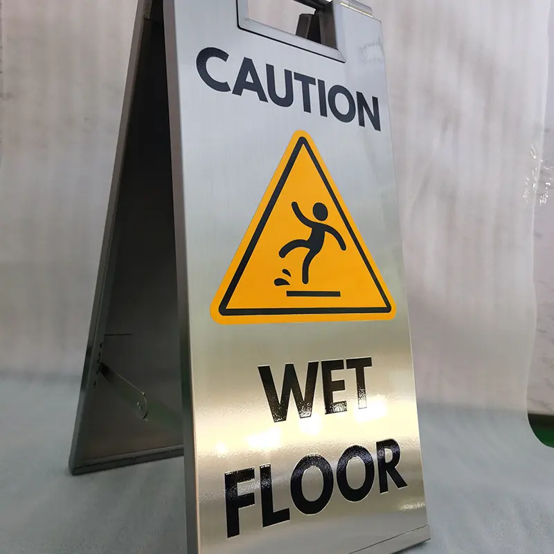 Customized A-shape No Parking Carefully Slide Safety Caution Warning Signs (3).jpg