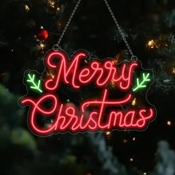Merry Christmas Neon Sign - Custom LED Holiday Decor with Joyful Message