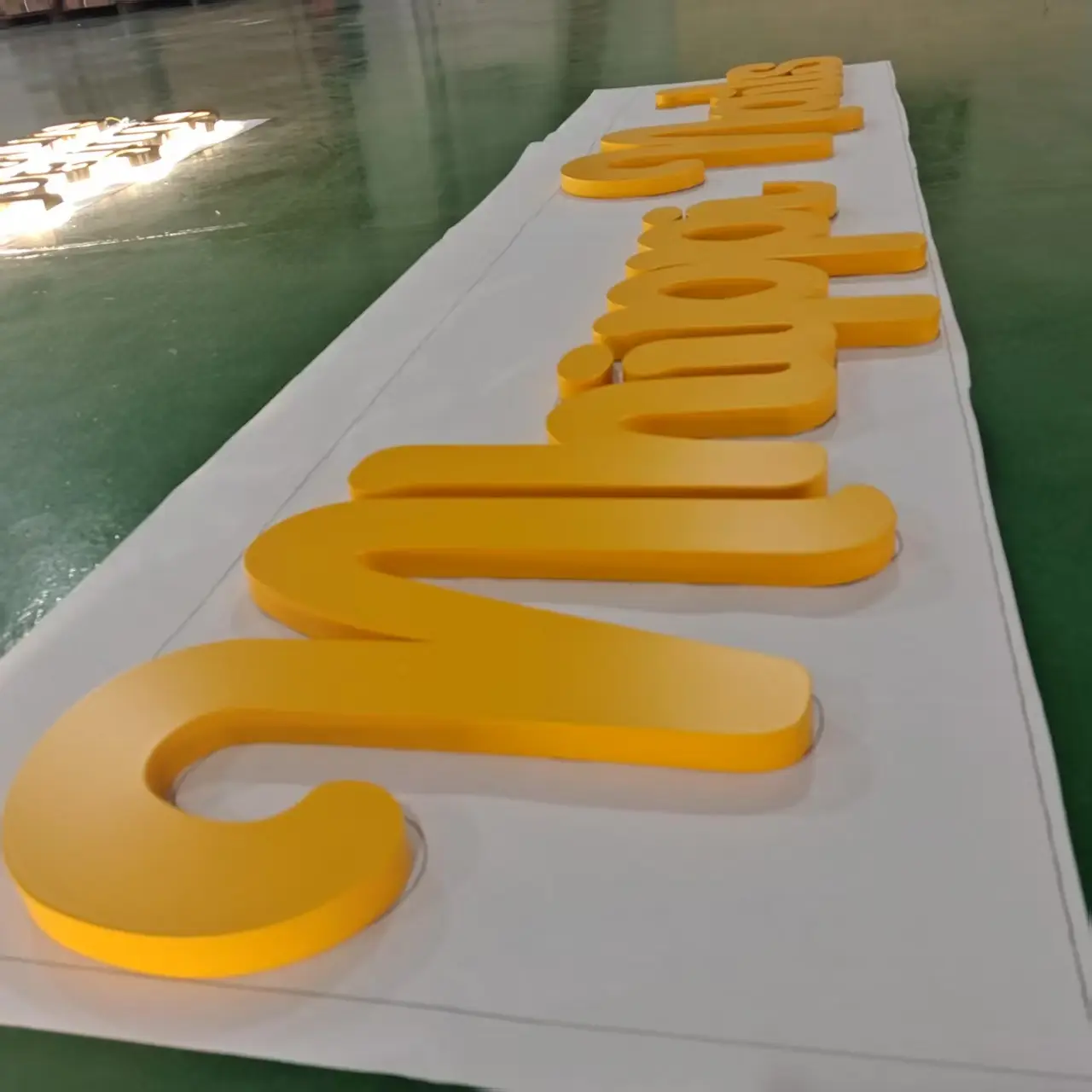 Custom mall building storefront metal letters sign