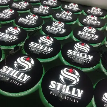 Custom Stainless Steel Wall Mounted LED Lighted Logo Signs